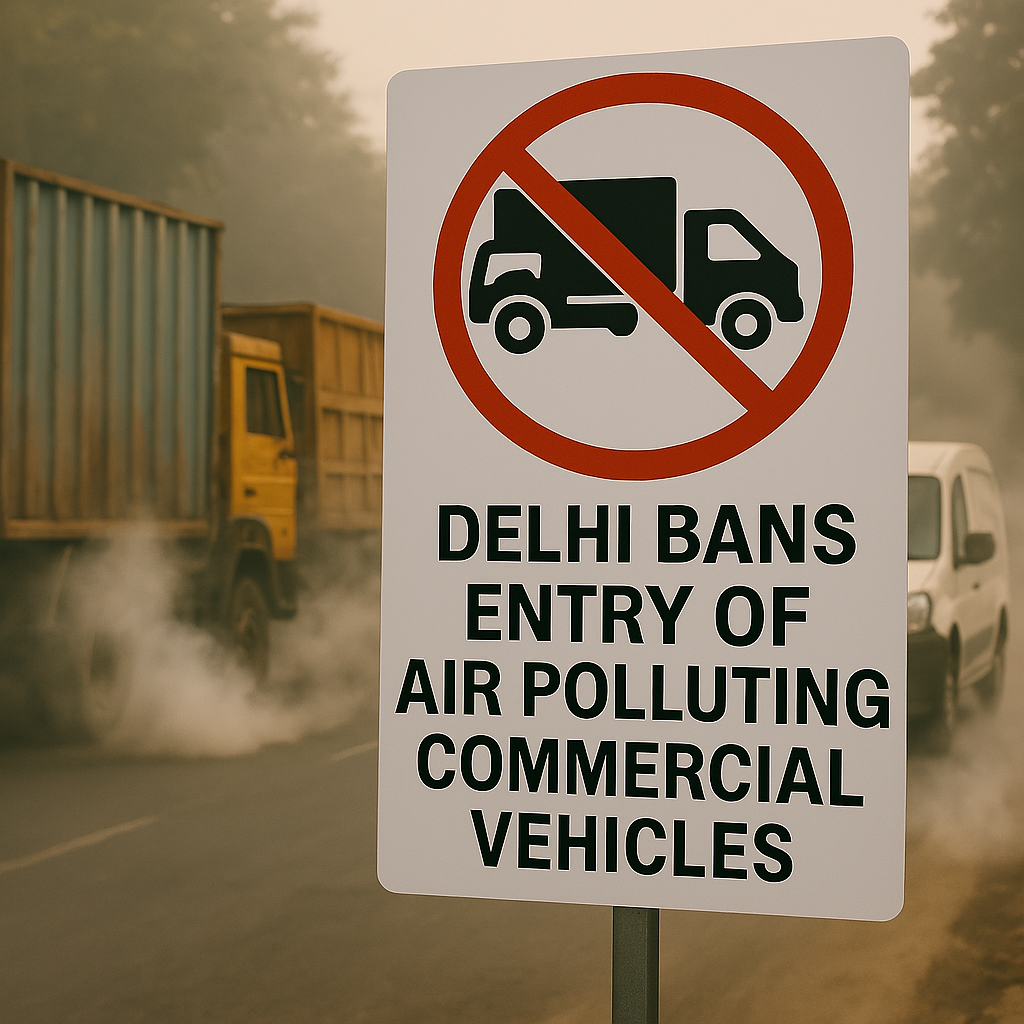 Delhi allows only BS-6, CNG, EV commercial vehicles in Delhi from 1st November 2025