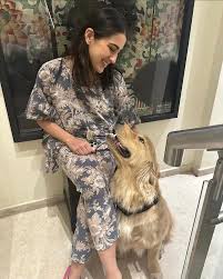 Sara ali khan with her dog