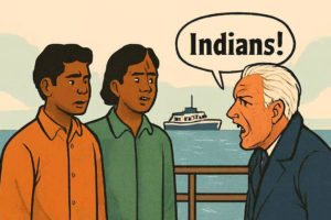 Depiction of racial remarks faced by the author