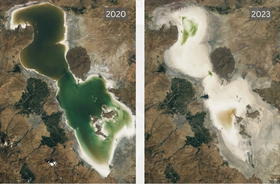 Satellite image of the Drought struck areas